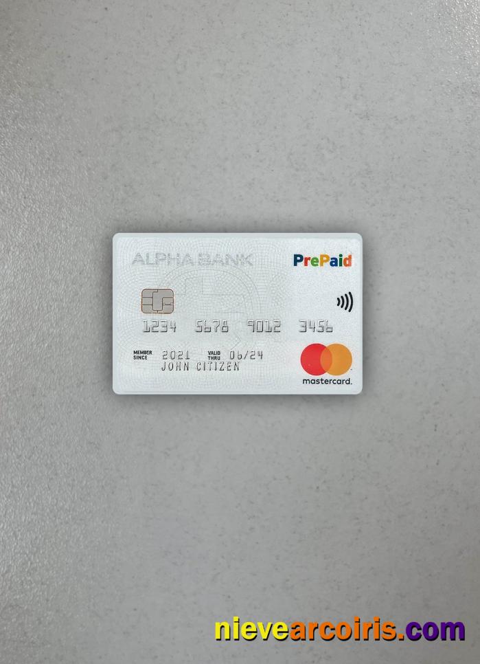 Greece Alpha Bank mastercard VERSION 2 photolook